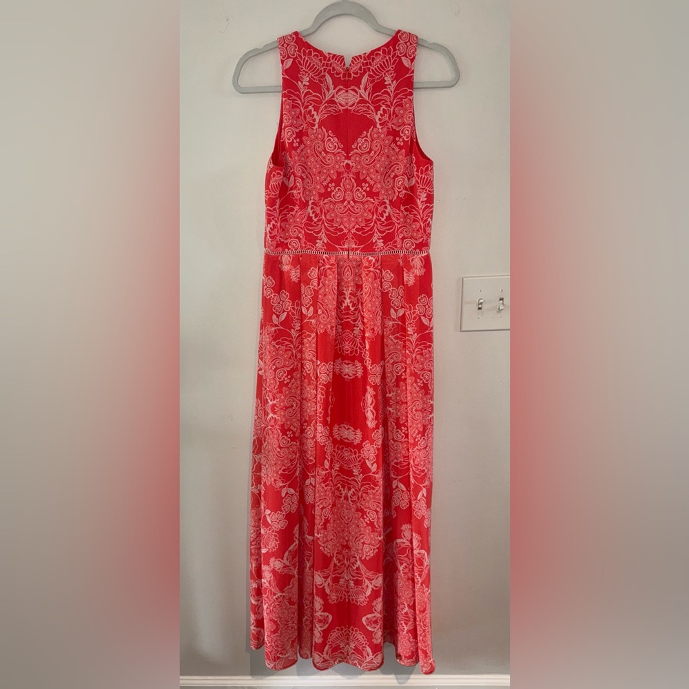 Vince Camuto Red Strapless Sundress Wedding Guest
